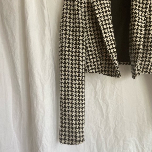 WAYF X Jourdan Sloane As If Houndstooth Crop Blazer Houndstooth Size Small - Picture 3 of 14